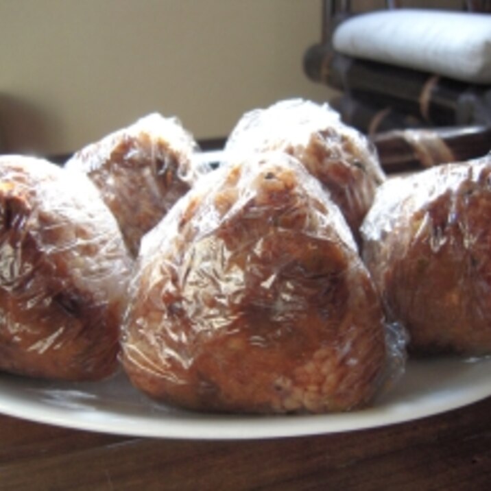 ネギ味噌焼きおにぎり